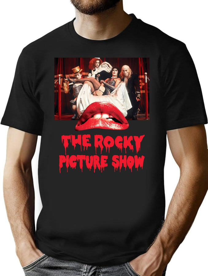Rocky Horror Picture Show Thrills And Chills T-Shirt for Men & Women, T-Shirts Graphic Tee - Black