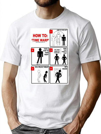 Rocky Horror Picture Show Time Warp T-Shirt for Men & Women, T-Shirts Graphic Tee - Black