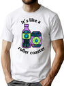 Roller Coaster - Funny Weird Bad Translation Error Bootleg Graphic T-Shirt - White