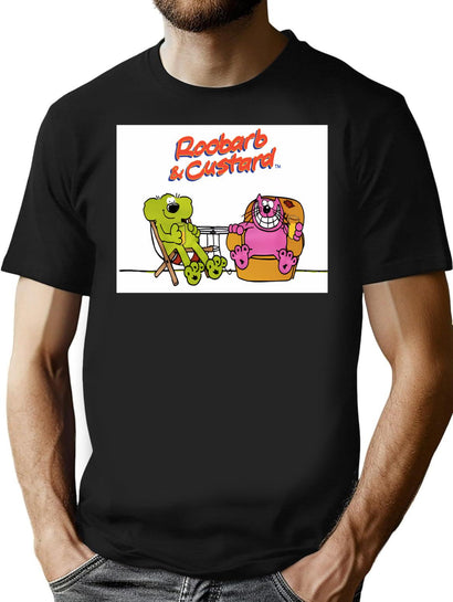 Roobarb And Custard (1) T-Shirt for Men & Women, T-Shirts Graphic Tee - Black