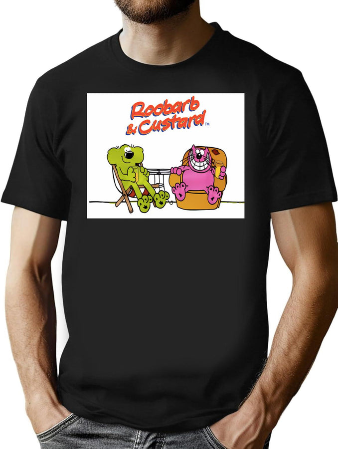 Roobarb And Custard (1) T-Shirt for Men & Women, T-Shirts Graphic Tee - Black