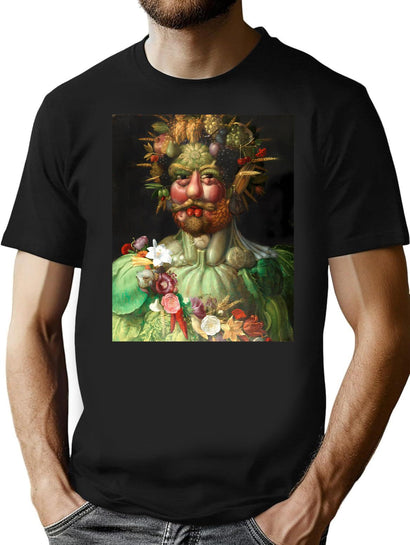 Rudolf Ii As Vertumnus By Giuseppe Arcimboldo 1591 T-Shirt for Men & Women, T-Shirts Graphic Tee - Black