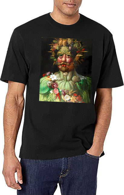 Rudolf Ii As Vertumnus By Giuseppe Arcimboldo 1591 T-Shirt for Men & Women, T-Shirts Graphic Tee - Black