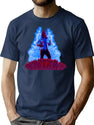 Runuppercy Bluered Bootleg Graphic T-Shirt - Navy