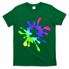 Autism Rainbow Puzzle Splatter  T-Shirt