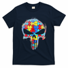 Skull Autism Awareness Tee Mom Dad Autism T-Shirt