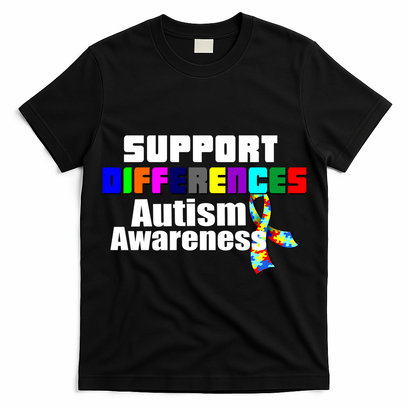 Support Differences Autism Awareness T-Shirt