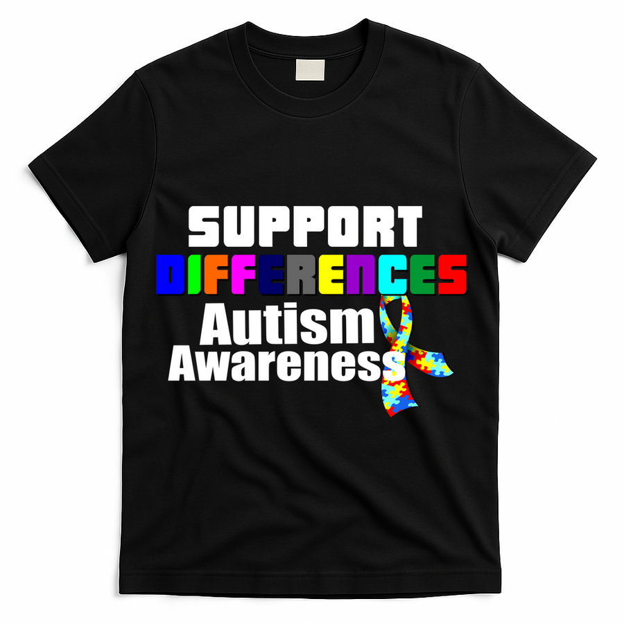 Support Differences Autism Awareness T-Shirt