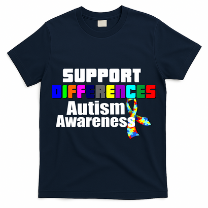 Support Differences Autism Awareness T-Shirt