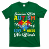 Someone With Autism Taugh Me Love Needs No Word Autism Awareness Month T-Shirt