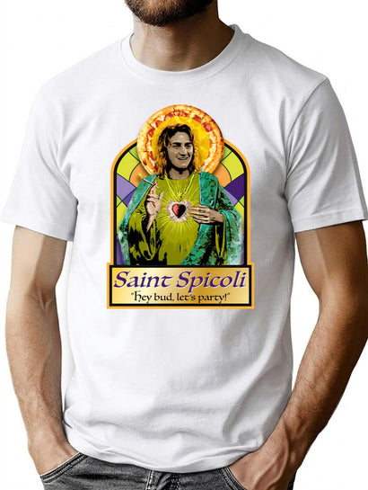 Saint Spicoli T-Shirt for Men & Women, T-Shirts Graphic Tee - Black