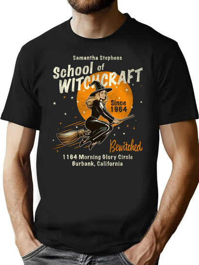 Samantha Stephens School Of Witchcraft Worn T-Shirt for Men & Women, T-Shirts Graphic Tee - Black