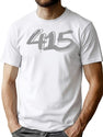 San Francisco Grey Graffiti Style Bay Area 415 T-Shirt for Men & Women, T-Shirts Graphic Tee - White