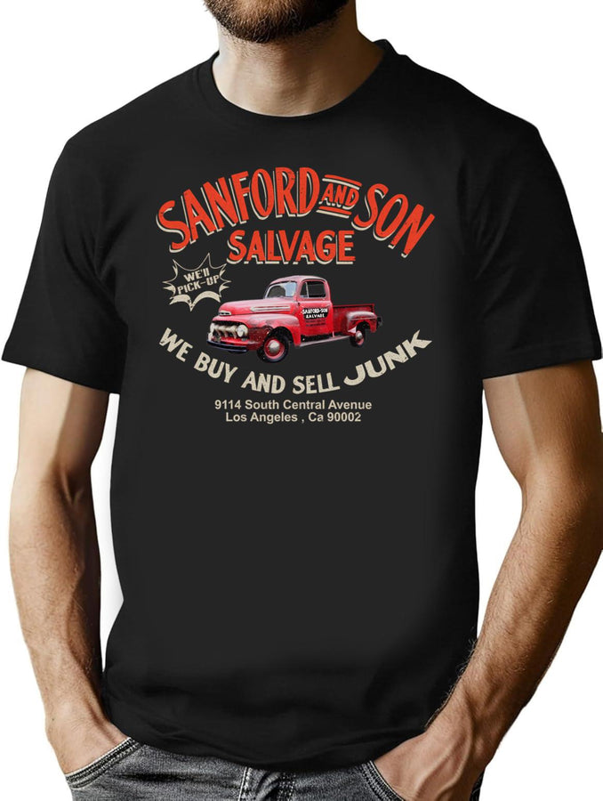 Sanford And Son Salvage Worn Truck Dks T-Shirt for Men & Women, T-Shirts Graphic Tee - Black