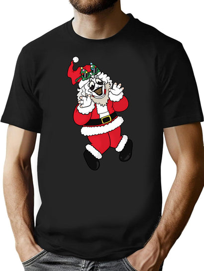 Santa Art (Clean) T-Shirt for Men & Women, T-Shirts Graphic Tee - Black