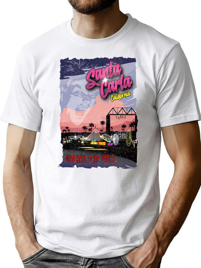Santa Carla Broadwalk T-Shirt for Men & Women, T-Shirts Graphic Tee - Black