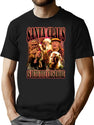 Santa Claus Is Detective Crashmore - 90'S Bootleg Design Bootleg Graphic T-Shirt - Black