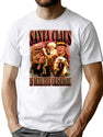Santa Claus Is Detective Crashmore - 90'S Bootleg Design Bootleg Graphic T-Shirt - White