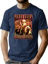 Santa Claus Is Detective Crashmore - 90'S Bootleg Design Bootleg Graphic T-Shirt - Navy