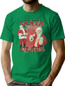 Santa Claus Old Skool Hip Hop Style Bootleg Graphic T-Shirt - Green