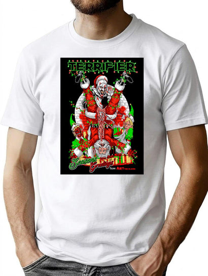 Santa Clown T-Shirt for Men & Women, T-Shirts Graphic Tee - Black