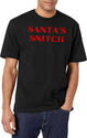 Santas Snitch Funny Christmas Phrase - Red T-Shirt for Men & Women, T-Shirts Graphic Tee - White