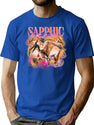 Sapphic Vindication Pterodactyl Vintage Bootleg Rap Bootleg Graphic T-Shirt - Blue