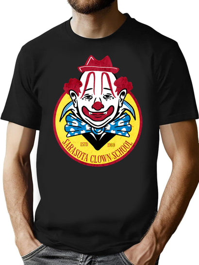 Sarasota Clown School Estd. 1969 Vintage T-Shirt for Men & Women, T-Shirts Graphic Tee - Black