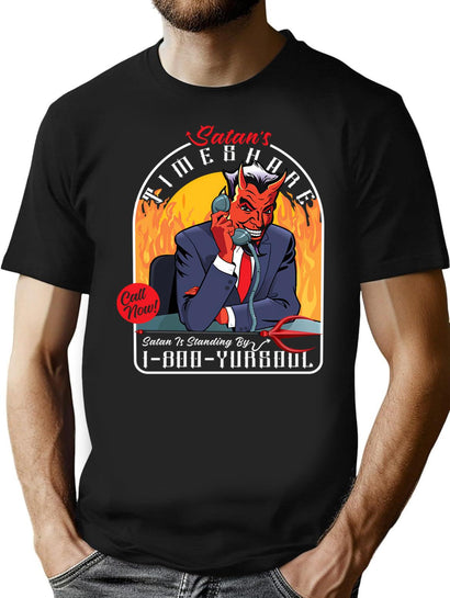 Satan'S Timeshare T-Shirt for Men & Women, T-Shirts Graphic Tee - Black
