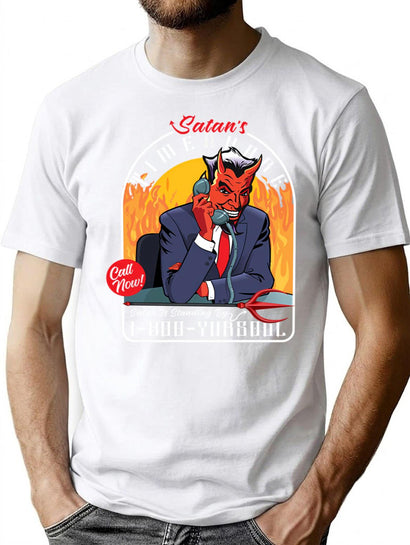 Satan'S Timeshare T-Shirt for Men & Women, T-Shirts Graphic Tee - Black