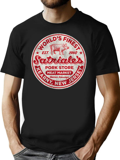 Satriale'S Italian Sausage Worn Out T-Shirt for Men & Women, T-Shirts Graphic Tee - Black