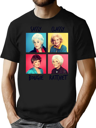 Savage Golden Girls T-Shirt for Men & Women, T-Shirts Graphic Tee - Black