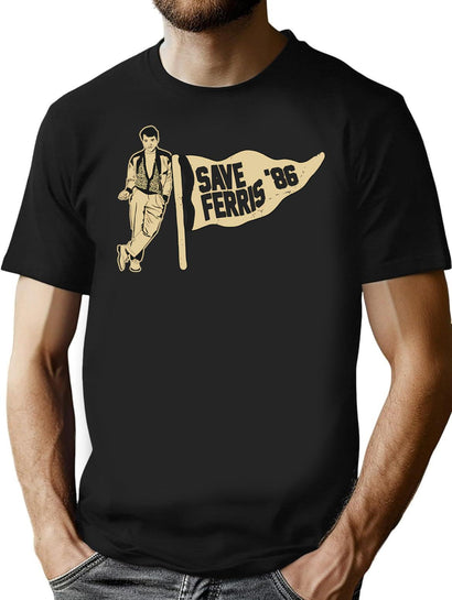 Save Ferris Bueller 1986 T-Shirt for Men & Women, T-Shirts Graphic Tee - Black