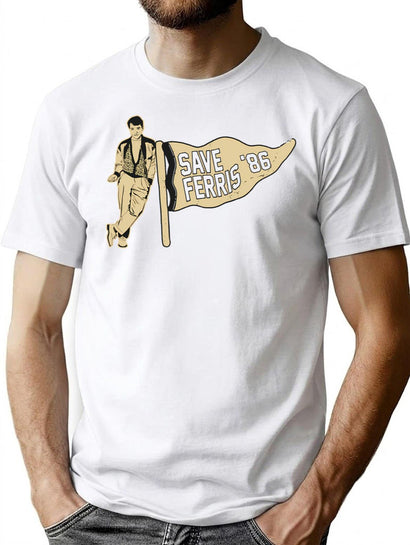 Save Ferris Bueller 1986 T-Shirt for Men & Women, T-Shirts Graphic Tee - Black