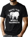 Save The Woolly Mammoth-Funny Elephant-Vintage Animal T-Shirt for Men & Women, T-Shirts Graphic Tee - Green