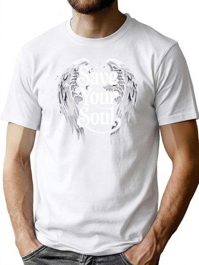 Save Your Soul (2) T-Shirt for Men & Women, T-Shirts Graphic Tee - Black