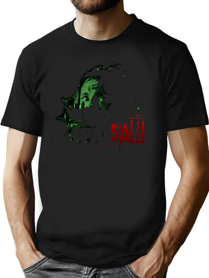 Saw Adam Reverse Bear Trap T-Shirt for Men & Women, T-Shirts Graphic Tee - Black
