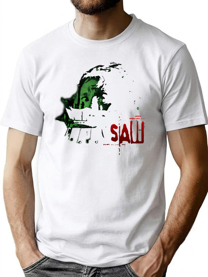 Saw Adam Reverse Bear Trap T-Shirt for Men & Women, T-Shirts Graphic Tee - Black
