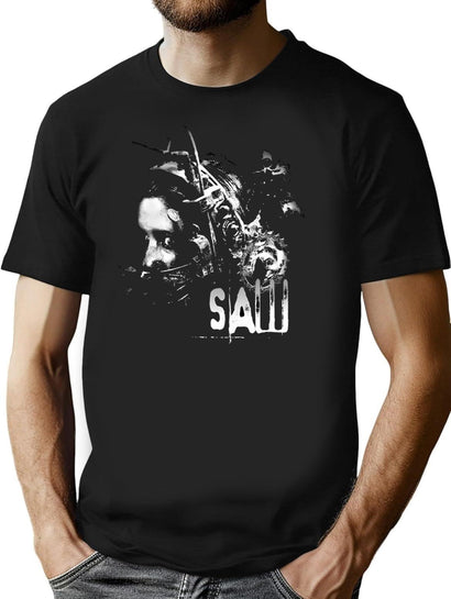 Saw Amanda Reverse Bear Trap Bw T-Shirt for Men & Women, T-Shirts Graphic Tee - Black