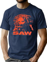 Saw Movie Bear Trap T-Shirt for Men & Women, T-Shirts Graphic Tee - Navy