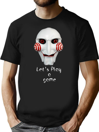Saw Movie Halloween Custom T-Shirt for Men & Women, T-Shirts Graphic Tee - Black