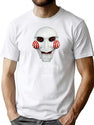 Saw Movie Halloween Custom T-Shirt for Men & Women, T-Shirts Graphic Tee - White