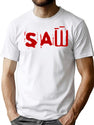 Saw Movie Logo Horror T-Shirt for Men & Women, T-Shirts Graphic Tee - White