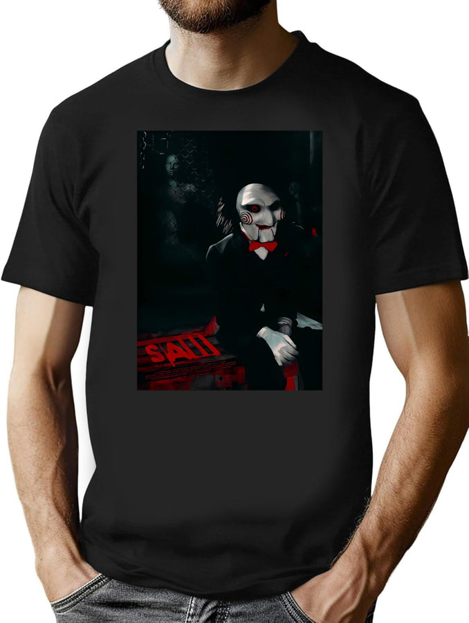 Saw Movie Poster T-Shirt for Men & Women, T-Shirts Graphic Tee - Black