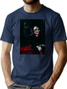 Saw Movie Poster T-Shirt for Men & Women, T-Shirts Graphic Tee - Navy