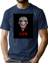 Saw Movie T-Shirt for Men & Women, T-Shirts Graphic Tee - Navy