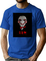 Saw Movie T-Shirt for Men & Women, T-Shirts Graphic Tee - Blue