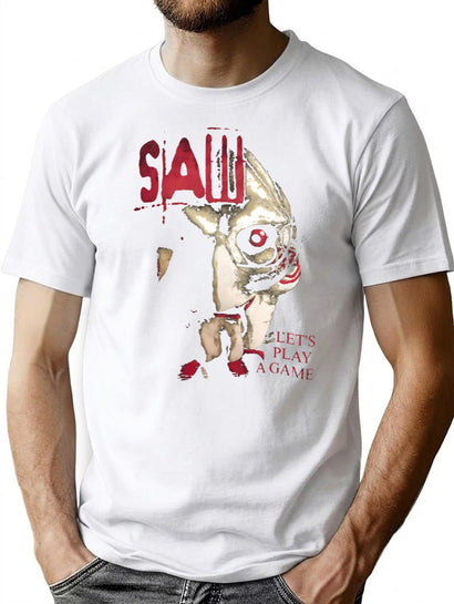 Saw X Horror Movie Lets Play A Game T-Shirt for Men & Women, T-Shirts Graphic Tee - Black