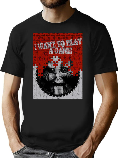 Saw (1) T-Shirt for Men & Women, T-Shirts Graphic Tee - Black