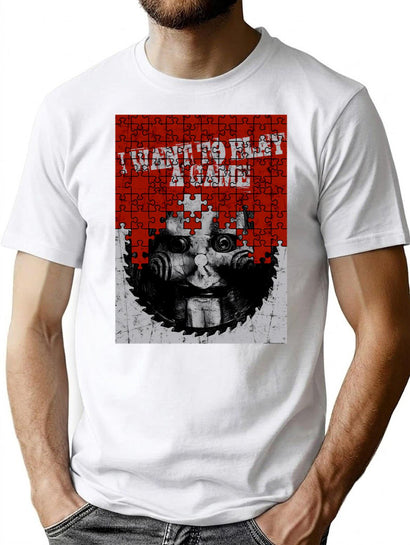 Saw (1) T-Shirt for Men & Women, T-Shirts Graphic Tee - Black